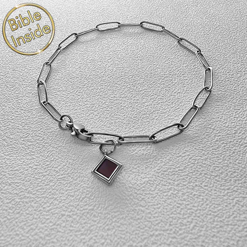 Scripture Bracelet with the Nano Bible - Link Path Bracelet