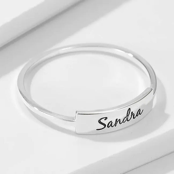 Full Silver Name-1 Ring - Silver Ring