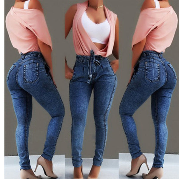 Curvy Fitted Fringed Jeans