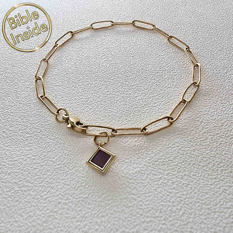 Scripture Bracelet with the Nano Bible - Link Path Bracelet